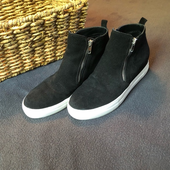 COPY - Black Zipper Hightop Sneakers - Picture 1 of 4